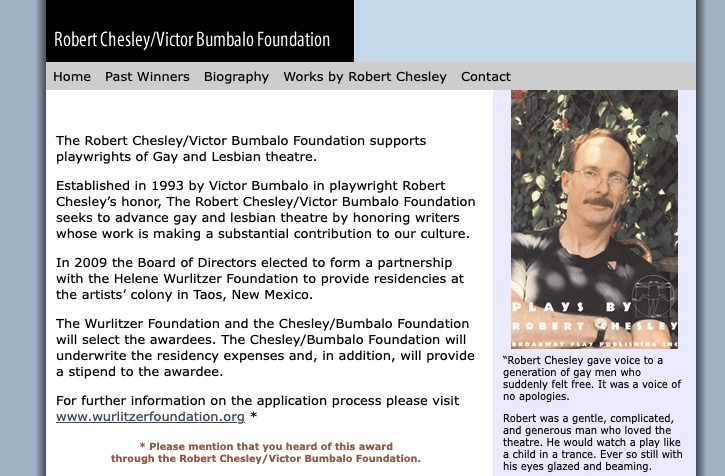 Robert Chesley/Victor Bumbalo Foundation