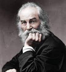 Photo of Walt Whitman with his head rested on his left hand